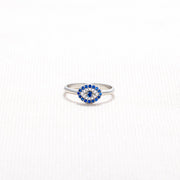 Good Vibes Only Evil Eye Ring