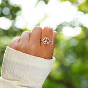 We Are One Peace Sign Ring