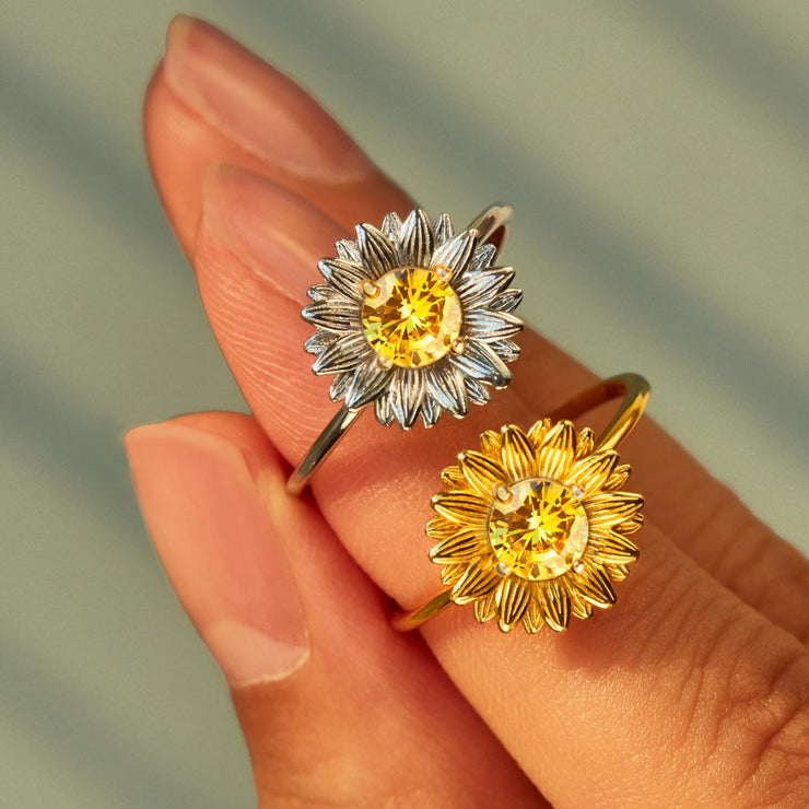 I Would Change The World For You Sunflower Ring