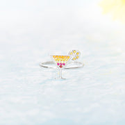 Keep Calm&Drink Tequila Sunrise Cocktail Cup Ring