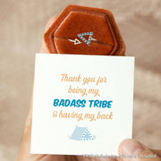 Thank You for Being My Badass Tribe Triangle Ring