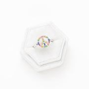 Don't Worry Be Hippie Peace Sign Ring