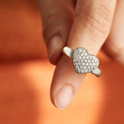 I can't say i love you enough pavé heart ring