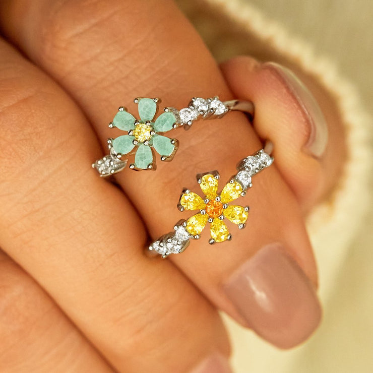 You're a Gem Hexagon Gem Flower Ring