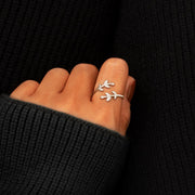 be-leaf in yourself leaf ring