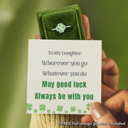 To My Daughter May Good Luck Always Be With You Four-Leaf Clover Ring