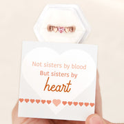 Sisters By Heart Rose Gold Engraved Heart Band Ring