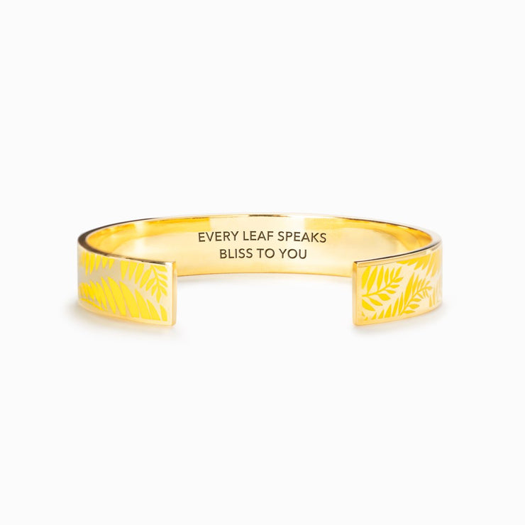 Every Leaf Speaks Bliss To You Golden Leaf Bangle