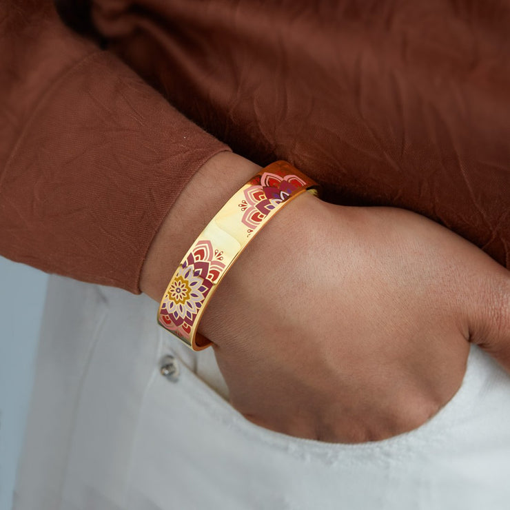 Happiness Is The Path Mandala Bangle