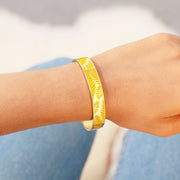 Every Leaf Speaks Bliss To You Golden Leaf Bangle