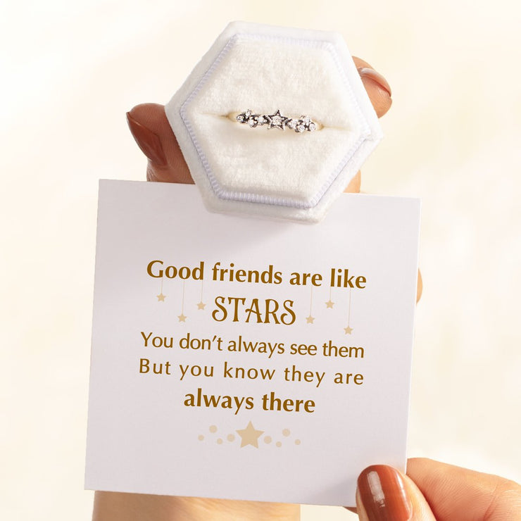 Good Friends Are Like Stars ring