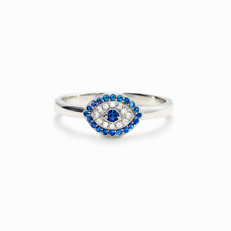 Good Vibes Only Evil Eye Ring