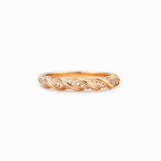 Through All the Twists and Turns Twisted Gold Ring S925