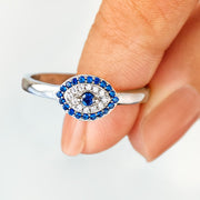 Good Vibes Only Evil Eye Ring