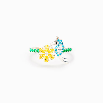 Toucan Do It Bird&Flower Ring