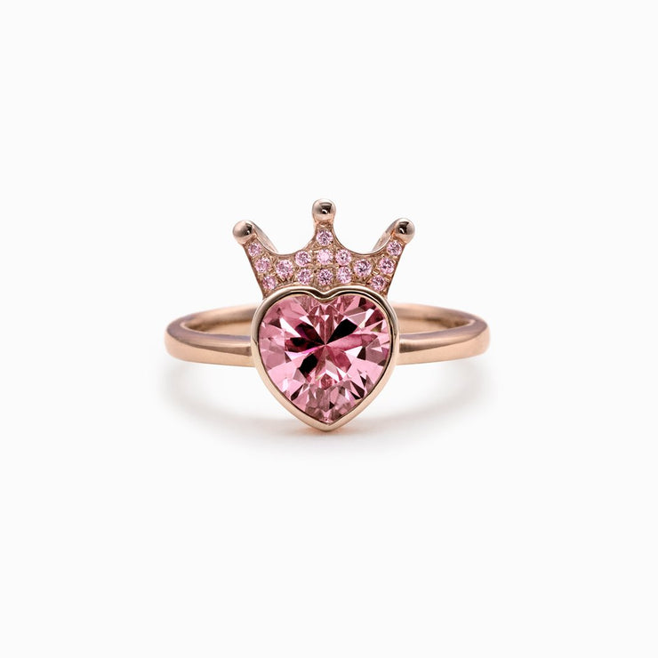 Mom Is a Titled Just Above Queen Crowned Heart Ring